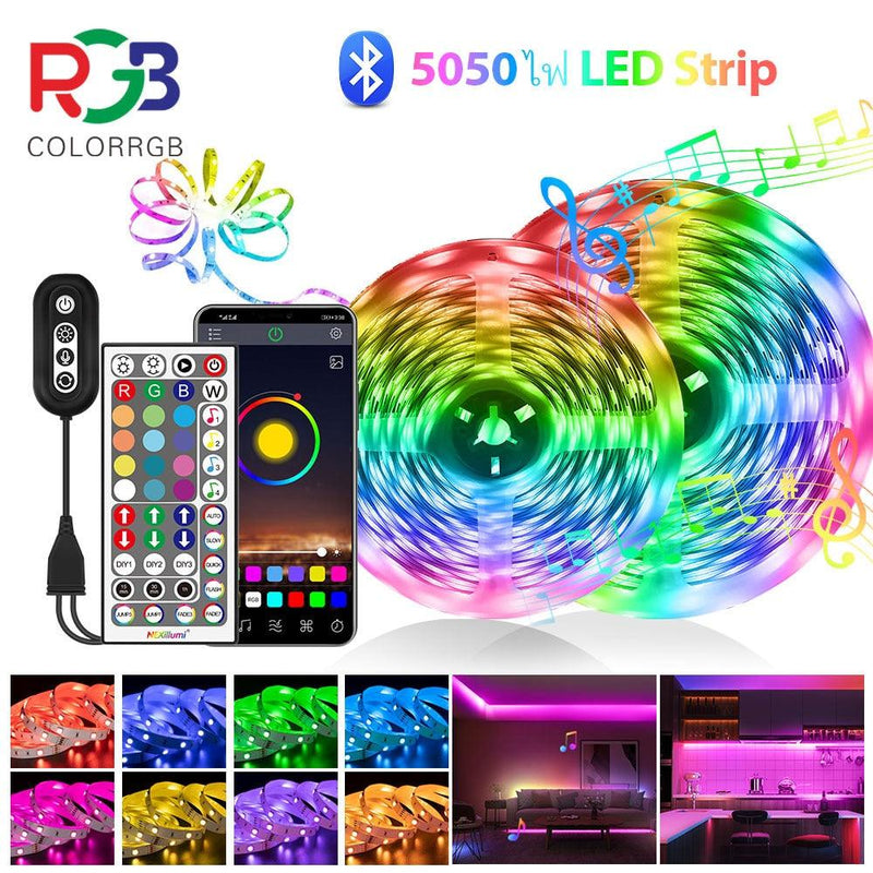 Fita de LED RGB Musical Endereçavel com Controle Remoto Bluetooth - BLACK MAMBA